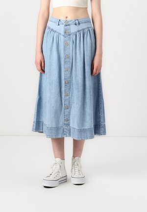 WESTERN MAXI SKIRT - Jeansskjørt - light wash