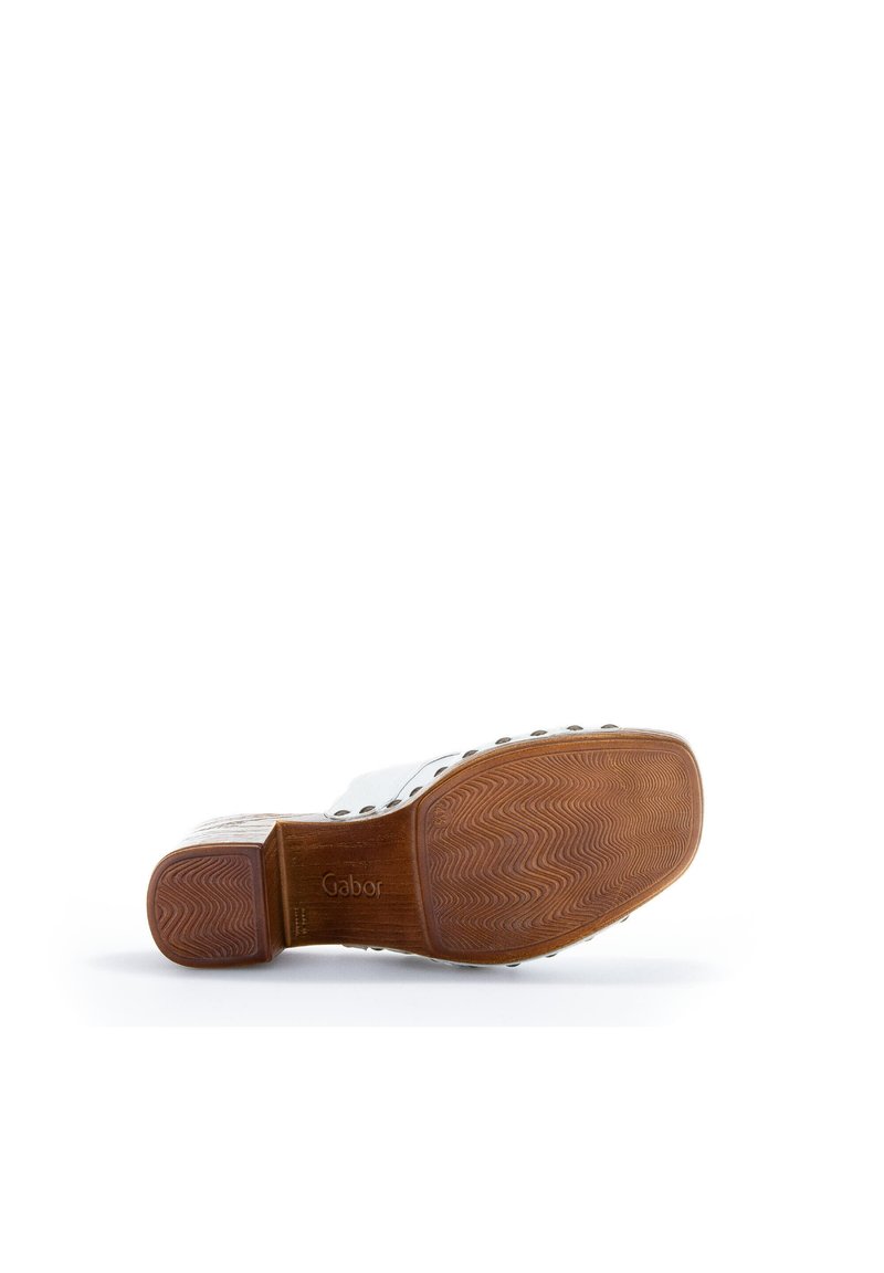 Damen Flache Pantoletten | Gabor Pantolette hoch weiß - TP93223 Damen Flache Pantoletten | Gabor Pantolette hoch weiß - TP93223