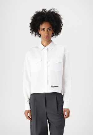 Karl Lagerfeld Jeans LOGO - Hemdbluse - white