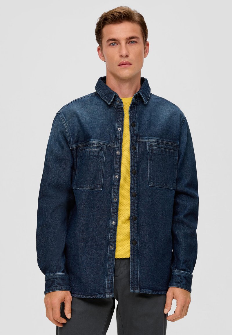 s.Oliver RELAXED STRETCH - Hemd - dunkelblau