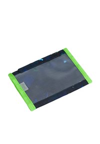 Opaque wallet with a mesh front and vibrant black, blue, and green galaxy pattern. Features a green fabric trim and a secure closure.