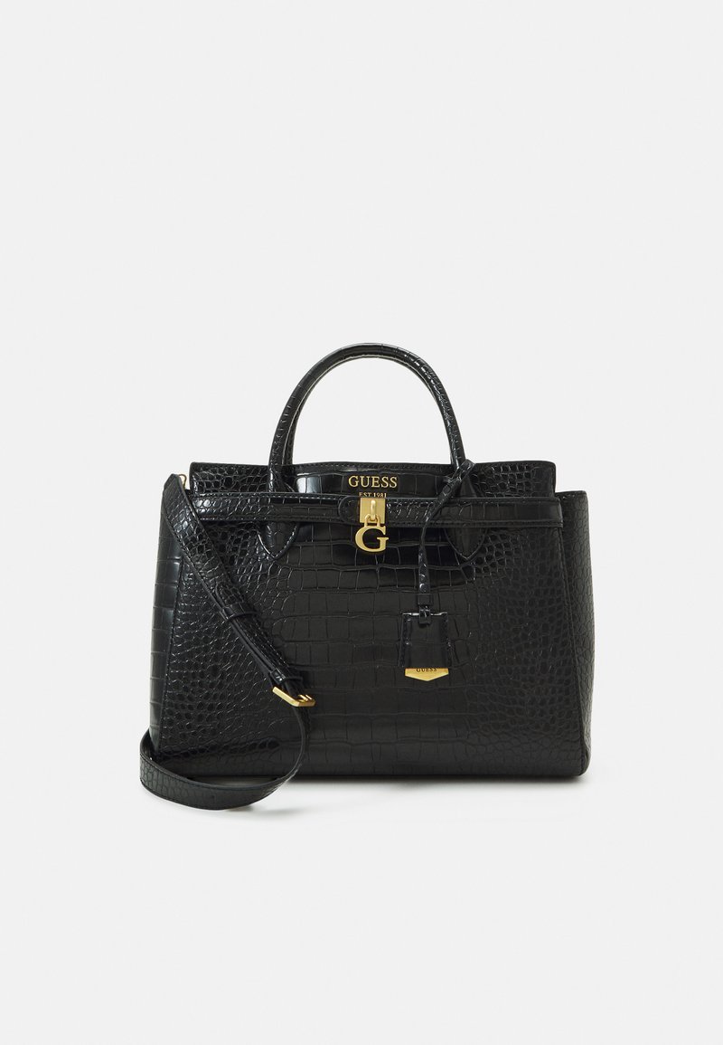 Guess ENISA HIGH SOCIETY SATCHEL - Sac ?� main - black/noir - ZALANDO.CH