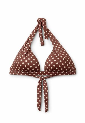 Calzedonia, POLKA DOT BROWN PADDED TRIANGLE - Haut de bikini - brown