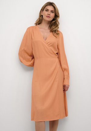 CATTIE WRAP - Day dress - tangerine