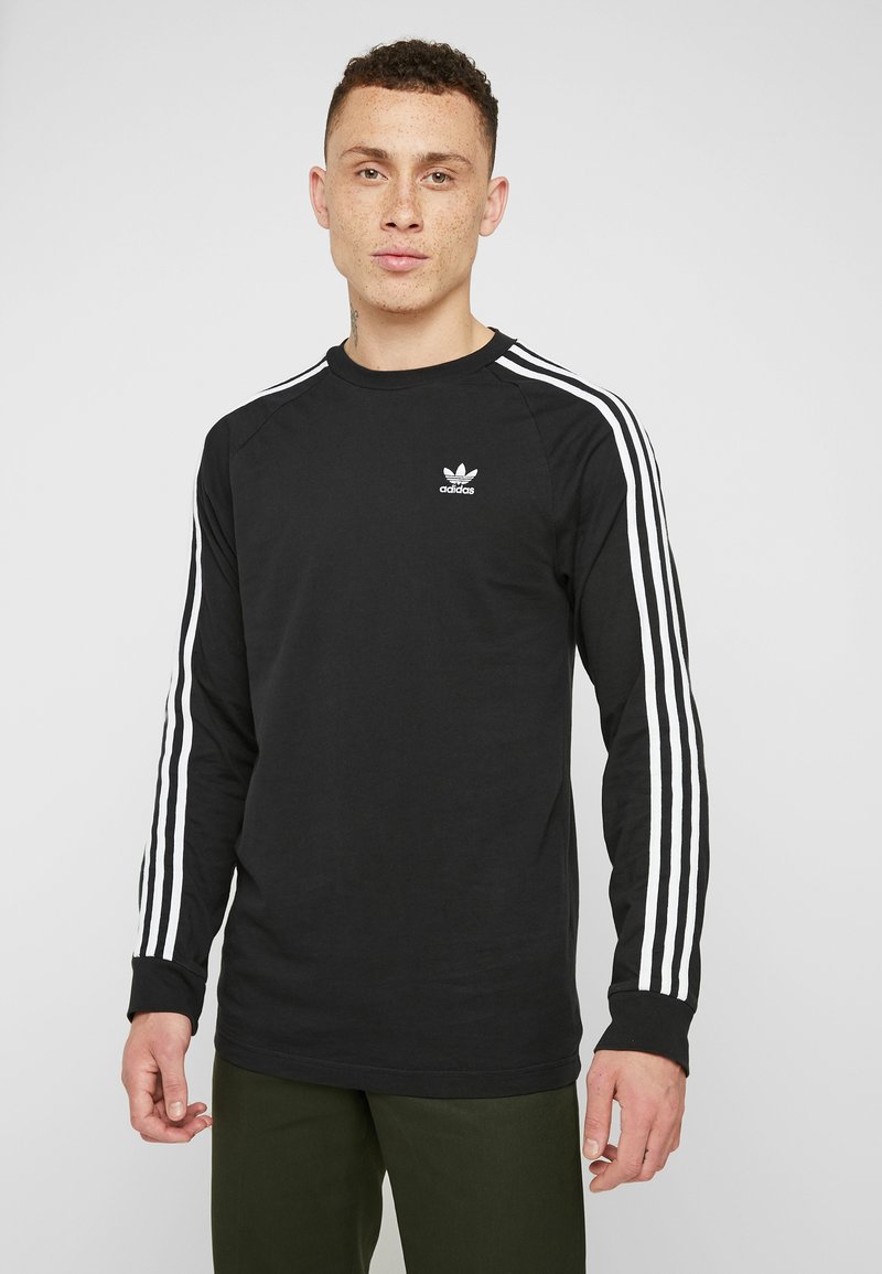 adidas Originals 3 STRIPES CREW UNISEX - Sweatshirt - black/schwarz ...