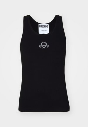 MOSCHINO LAUREL CROWN EMBLEM - Débardeur - multi black