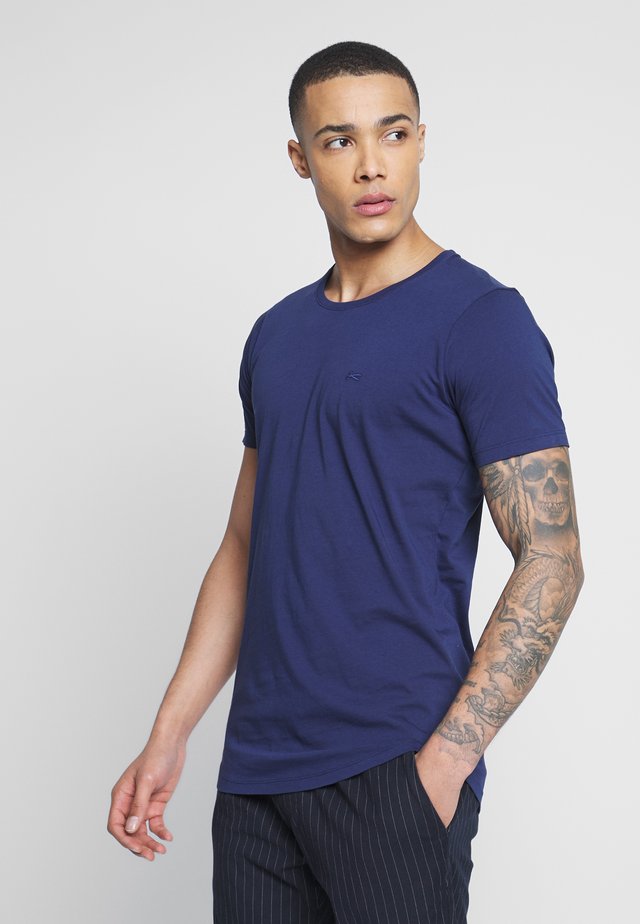 LUIS LONGLINE TEE - T-shirts basic - mediaval blue