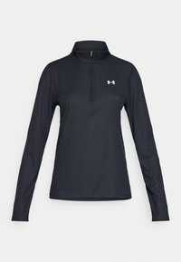 1/2 ZIP - Top s dlhým rukávom - black/white