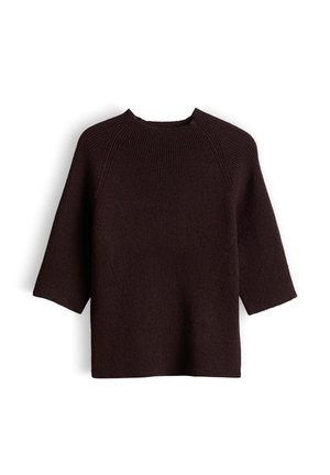someday., SLIM FIT RIPPSTRUKTUR - T-shirt basic - mahogany