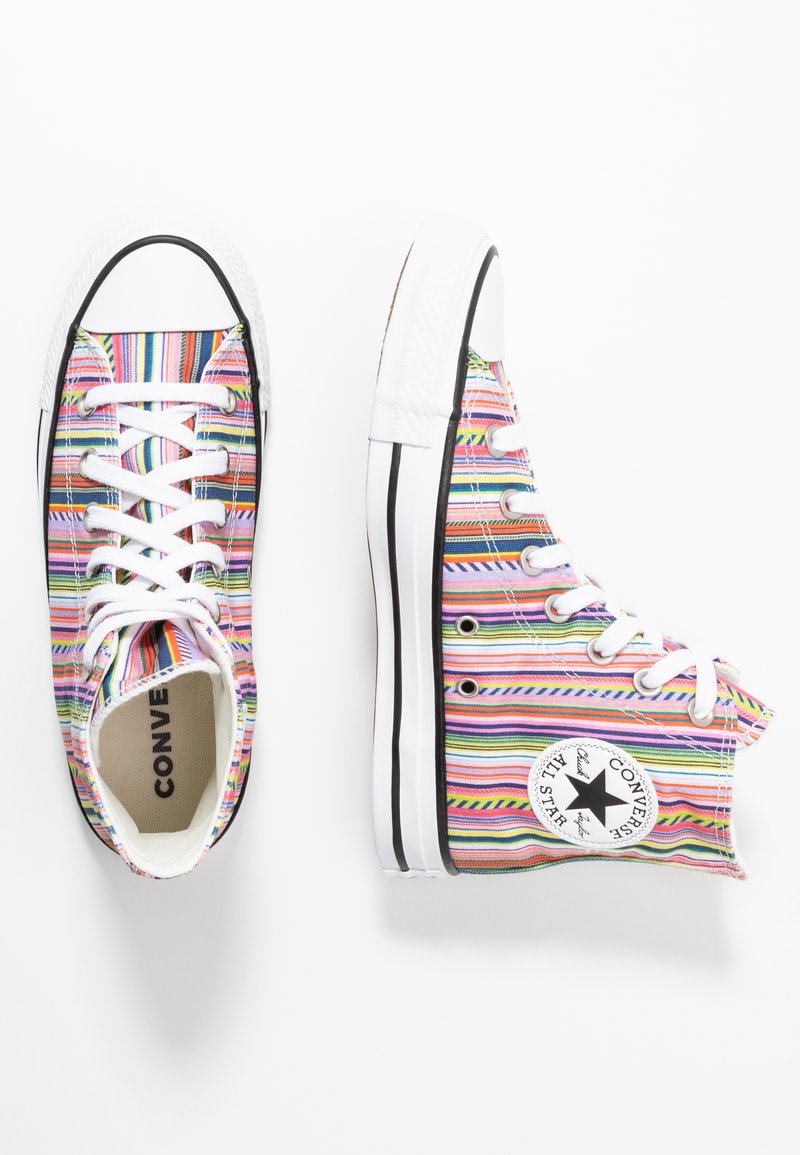 Damen Sneaker low | Converse CHUCK TAYLOR ALL STAR Sneaker high white/multicolor/black/weiß - CI60523 Damen Sneaker low | Converse CHUCK TAYLOR ALL STAR Sneaker high white/multicolor/black/weiß - CI60523