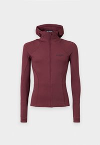 TECHNICAL LONG SLEEVE HOODIE UNISEX - Jaka ar rāvējslēdzēju - blood red