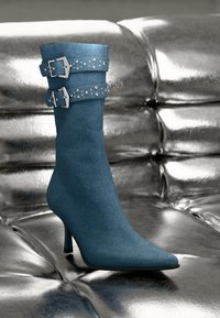 VERONIQUE - Cowboy/Biker boots - denim