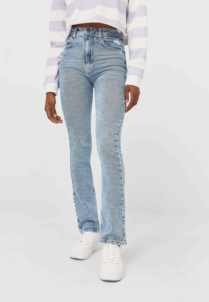 Stradivarius Jean slim - light blue