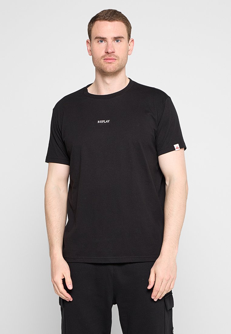 Replay Plus T-shirt basic zwart