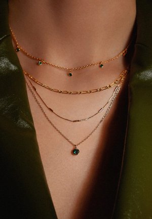 DROP ROW NECKLACE 3 PACK - Necklace - pale gold-coloured