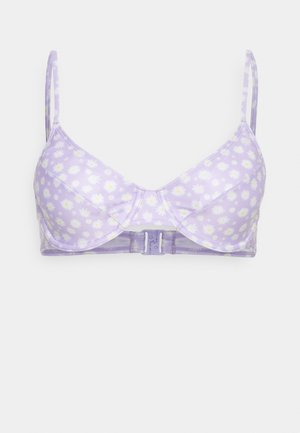 Monki Bikinitop - lilac purple light aop