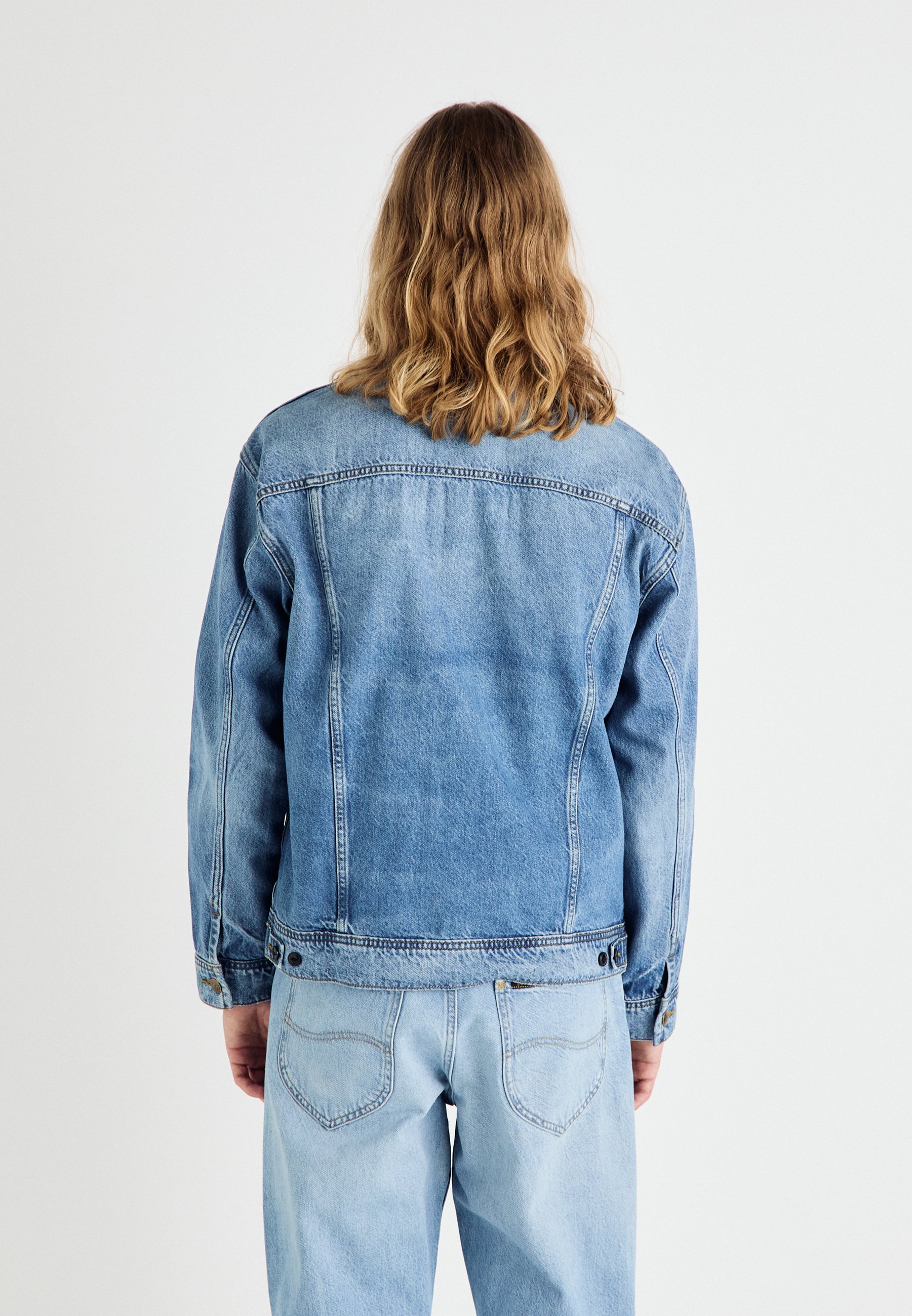 Lee RIDER JACKET - Denim jacket - sandstorm/blue denim