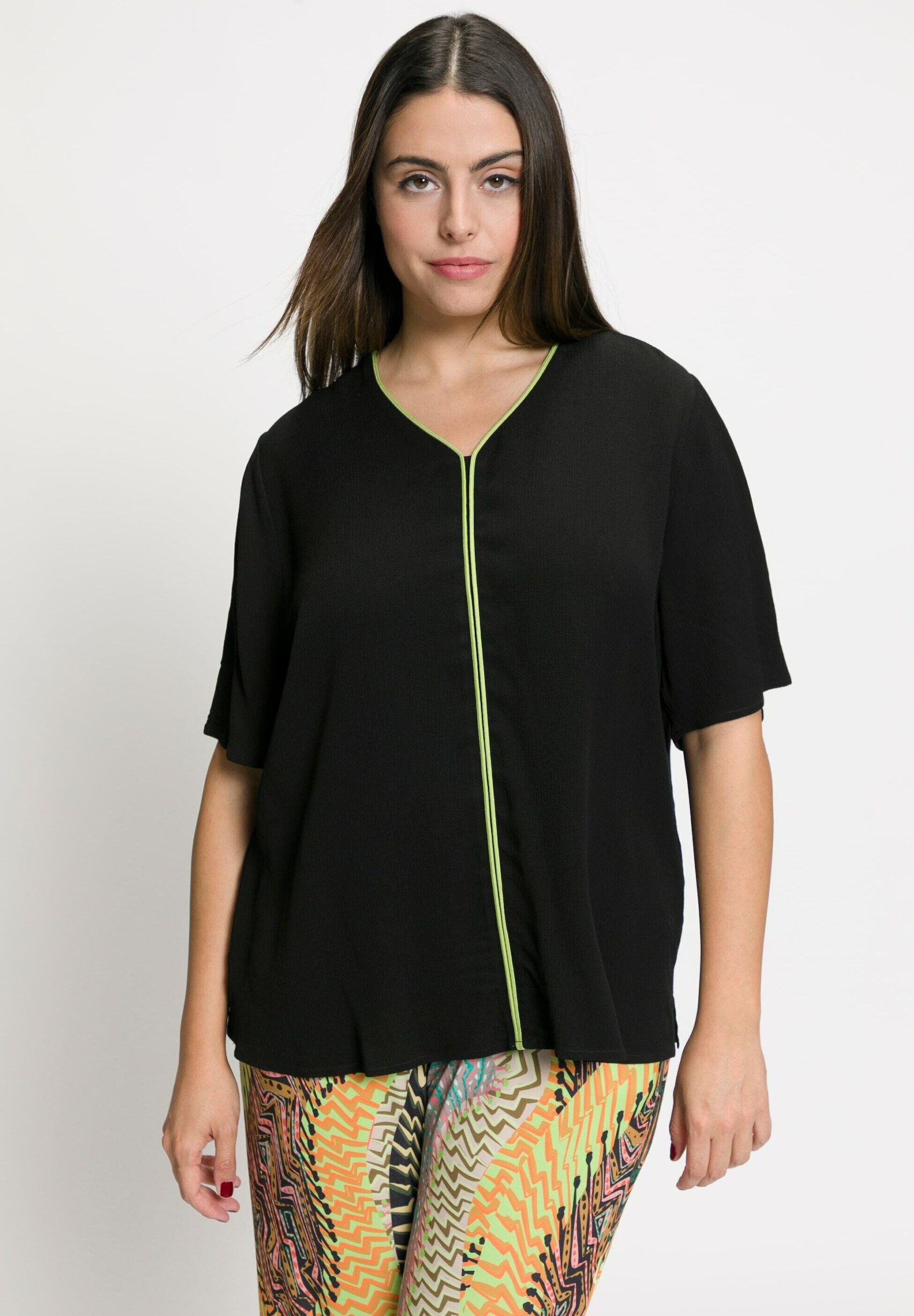 Ulla Popken GROSSE GRÖSSEN - Blouse - schwarz/black - Zalando.de