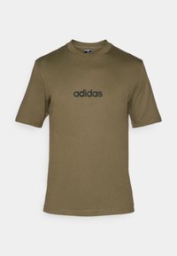 M LIN SJ T - Μπλουζάκι με στάμπα - olive strata/black