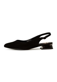 Takaa avoimet ballerinat - black suede