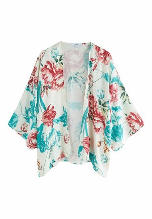Lichte jas - turquoise floral print