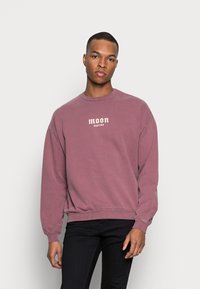 Kaotiko CREW WASHED MOON - Camisola - bordeaux