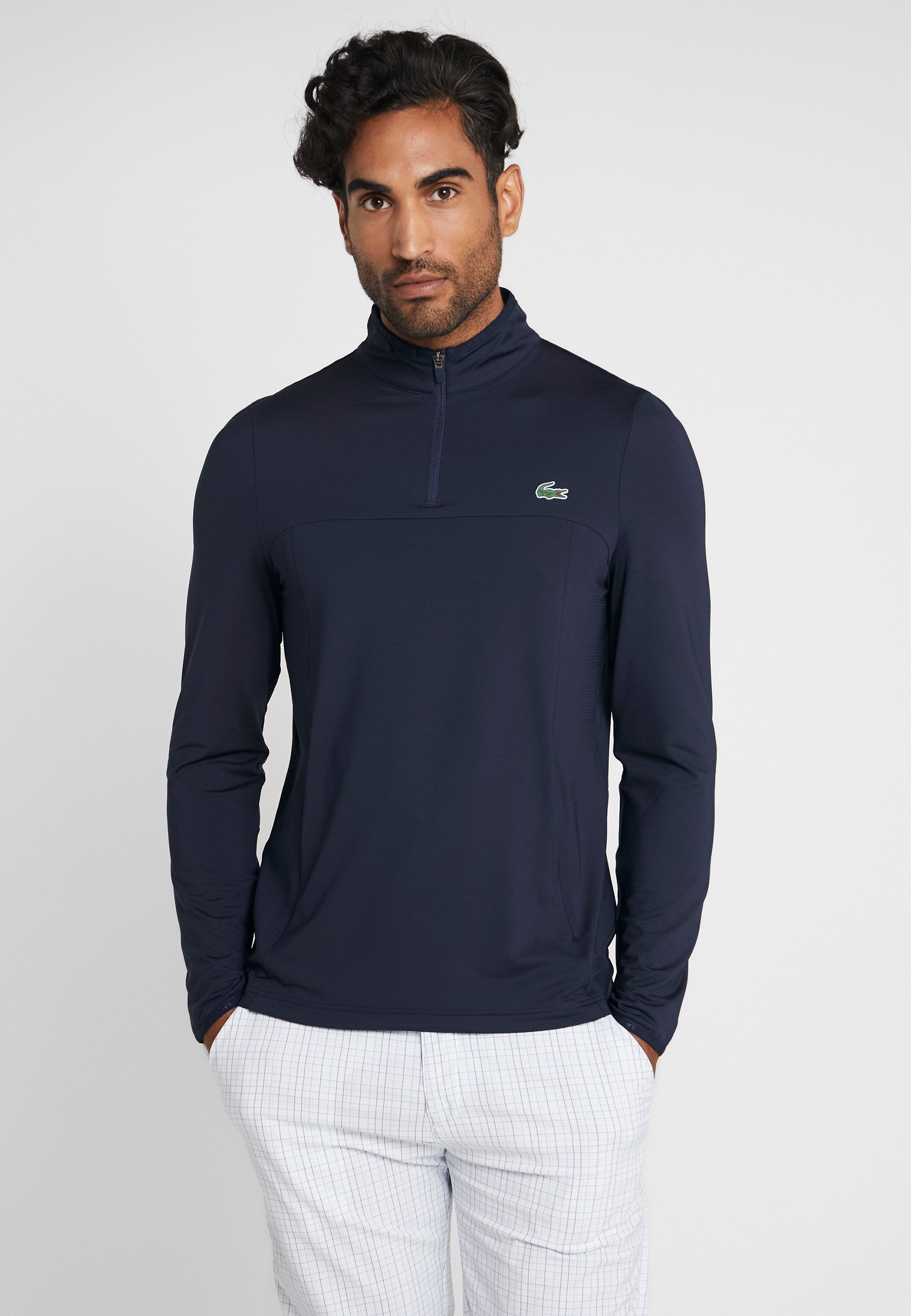 Lacoste Sport QUARTER ZIP - Langærmet T-shirt - navy Zalando.dk