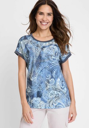 PANNEAUX-PRINT MIT PAISLEY - T-Shirt print - dunkelblau
