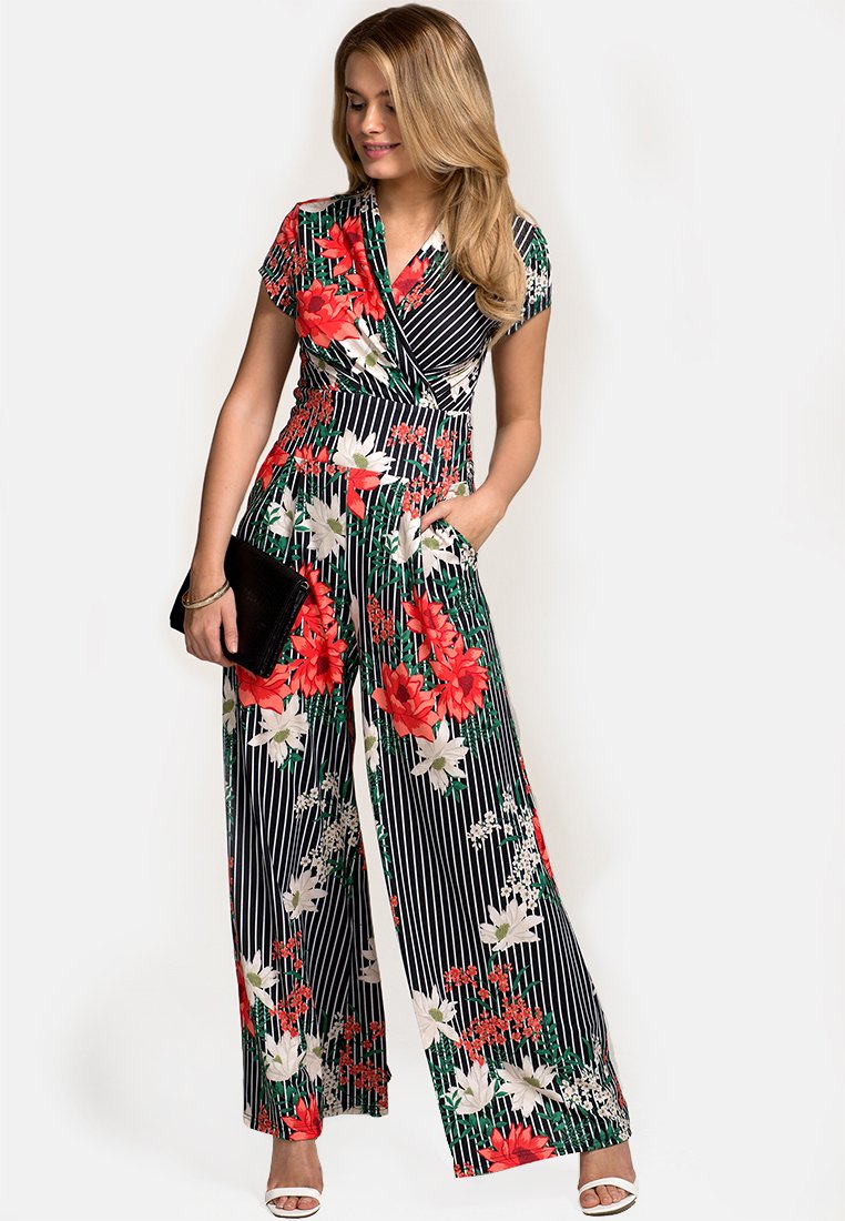 women's ascot hart cap sleeve graphic jumpsuit