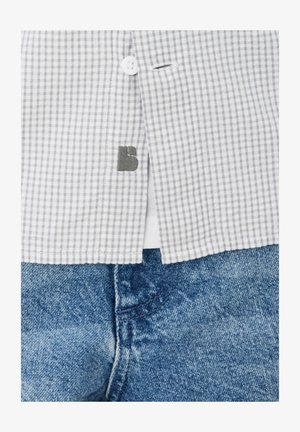 BZB, À CARREAUX SEERSUCKER - Chemise - gris clair