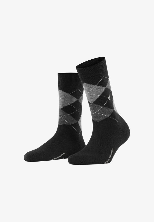 MARYLEBONE 2ER PACK - RAUTENMUSTER - Socks - schwarz