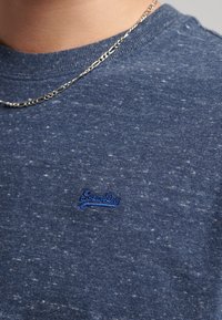 Superdry & Co MICRO EMBROIDERED  - Camiseta básica - creek navy heather