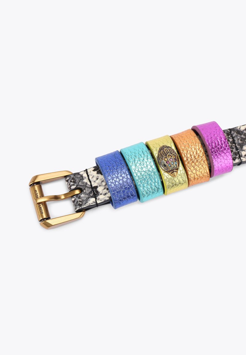 Kurt Geiger Multikeeper Belt Size S/M New KURT GEIGER LONDON Contrast Multi Keeper Leather Belt  main image 4