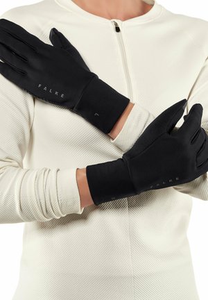 FALKE, BRUSHED UNISEX - Gloves - black