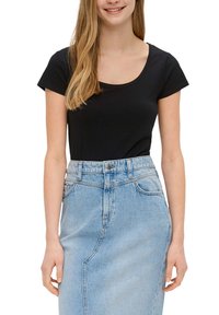 QS T-shirt basic - schwarz