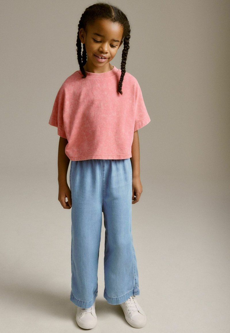 Next WIDE LEG - Flared jeans - light blue denim