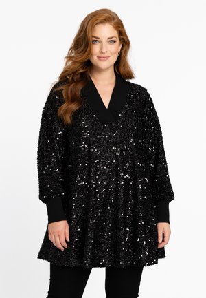 YOEK EMBELLISHED SEQUIN DETAIL - Tuniek - black