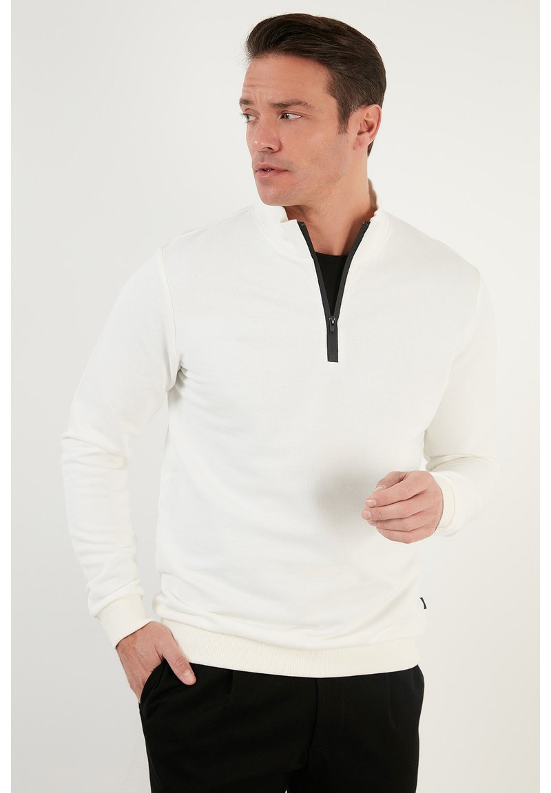 Buratti REGULAR FIT - Mikina - ecru