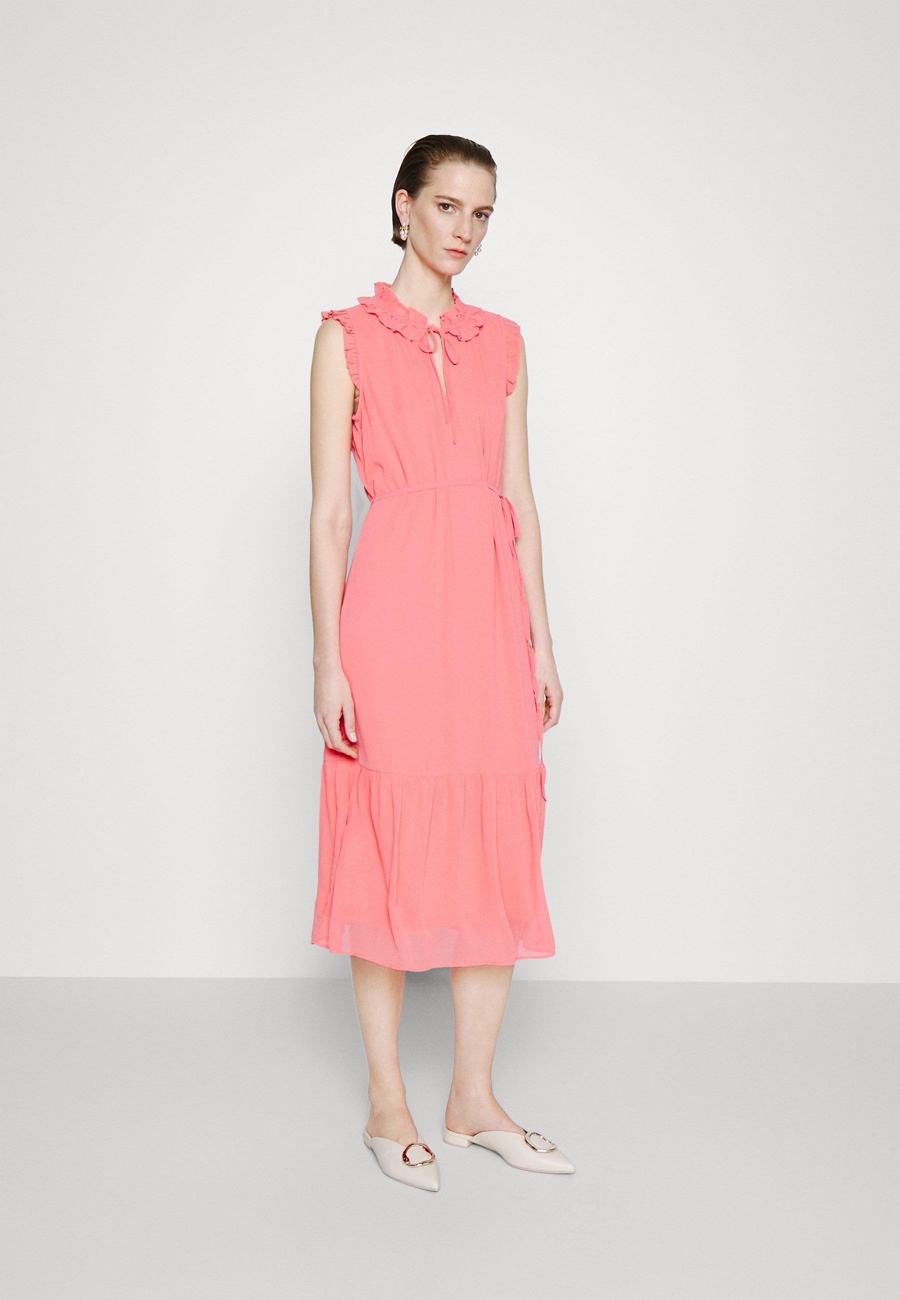 dkny ruffle dress