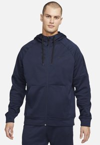Nike Performance Felpa con zip - obsidian obsidian black