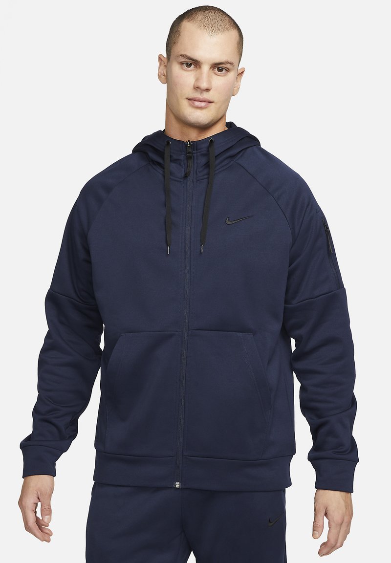 Nike Performance Felpa con zip - obsidian obsidian black