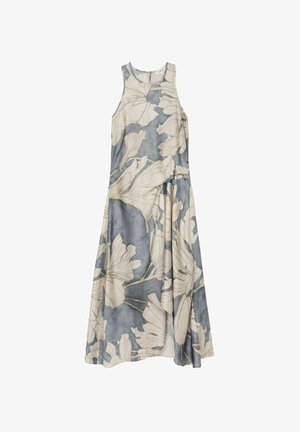 Reiss REGULAR FIT - MIEKE FLORAL DRAPE MIDI - Freizeitkleid - blue