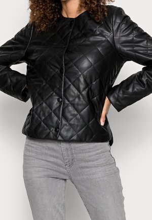 Giacca in similpelle - black