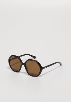 GEOMETRICAL DIRECTIONAL KIDS SUNGLASSES UNISEX - Lunettes de soleil - havana/brown