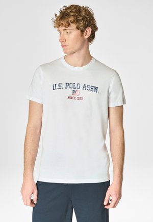 A MANICHE CORTE  - T-shirt con stampa - white