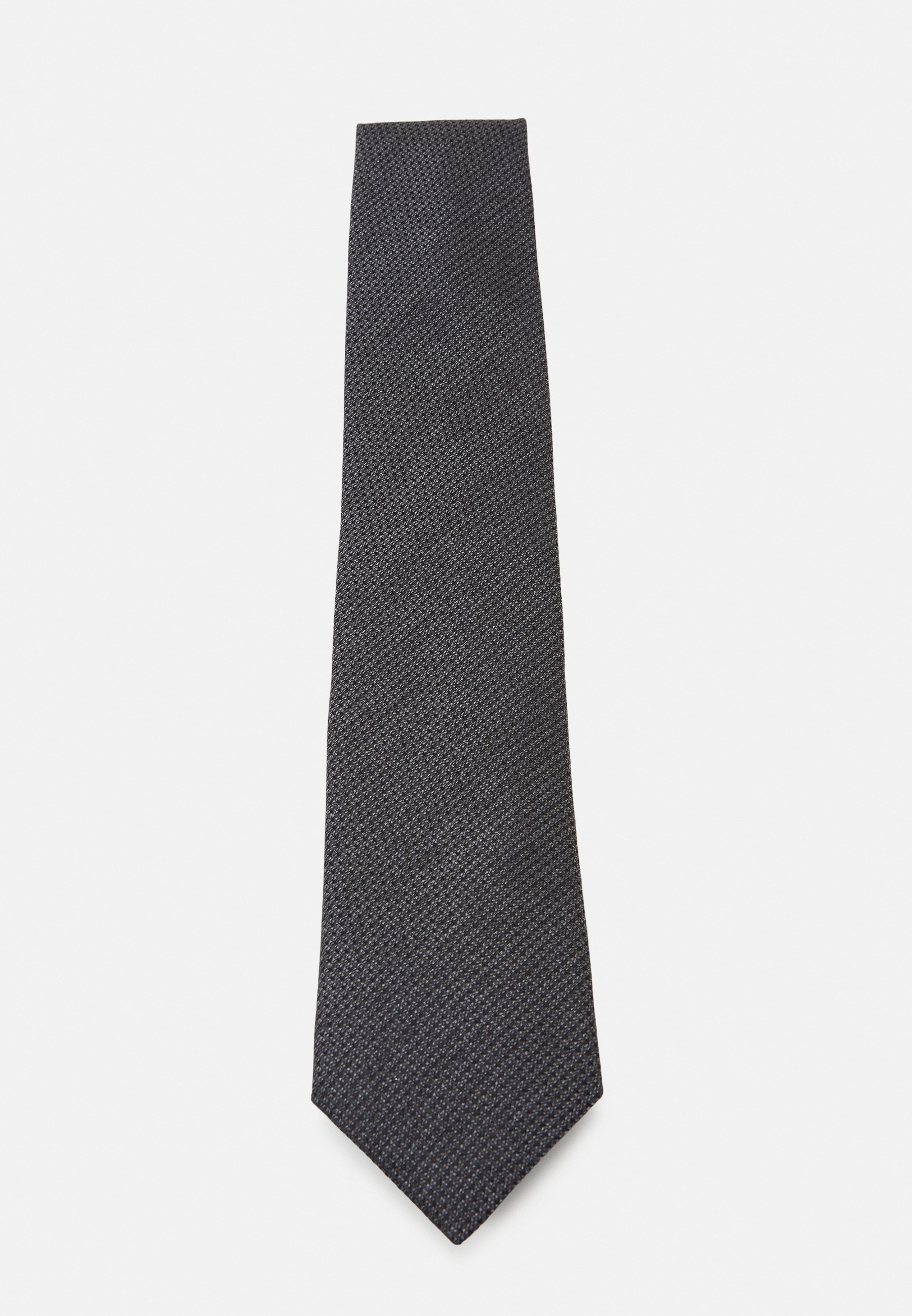 TigerTie Corbata De Seda De Diseño Estrecho En Negro Y Marrón Con