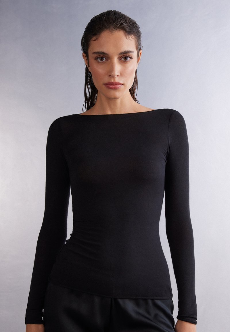 Intimissimi U-BOOT-AUSSCHNITT - T-shirt à manches longues - black