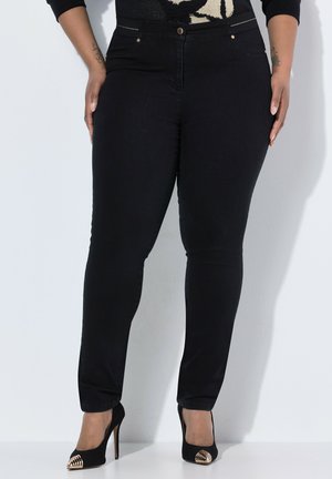 GLITTER STRIPE - Skinny džíny - black