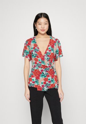 VILA VIMAYA WRAP - Μπλούζα - red