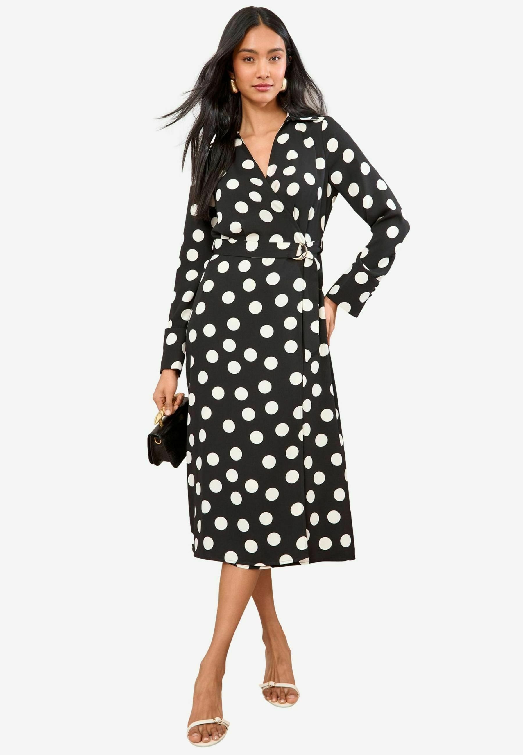 Vestido Informal Mango Vestido Azul Lunares Mango Vestidos De